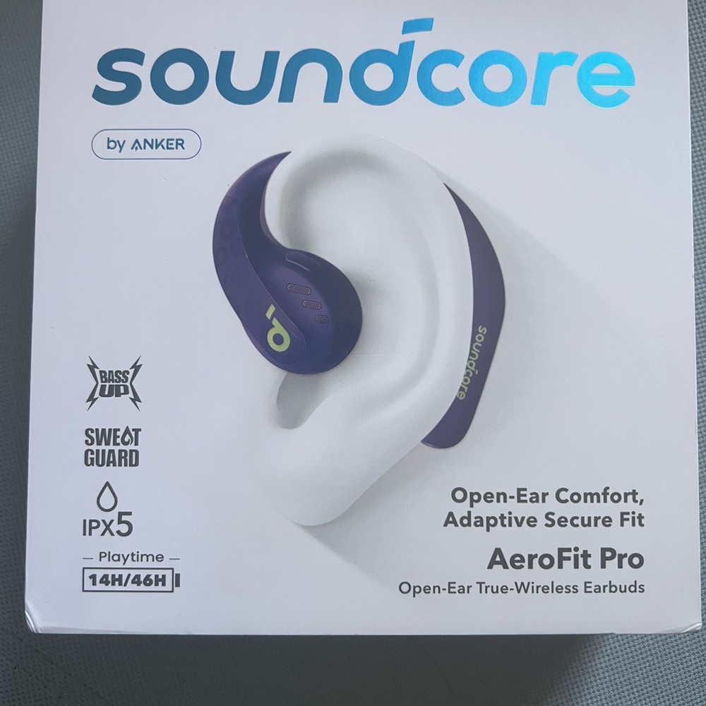 Anker Soundcore AeroFit Pro Purple Earbuds